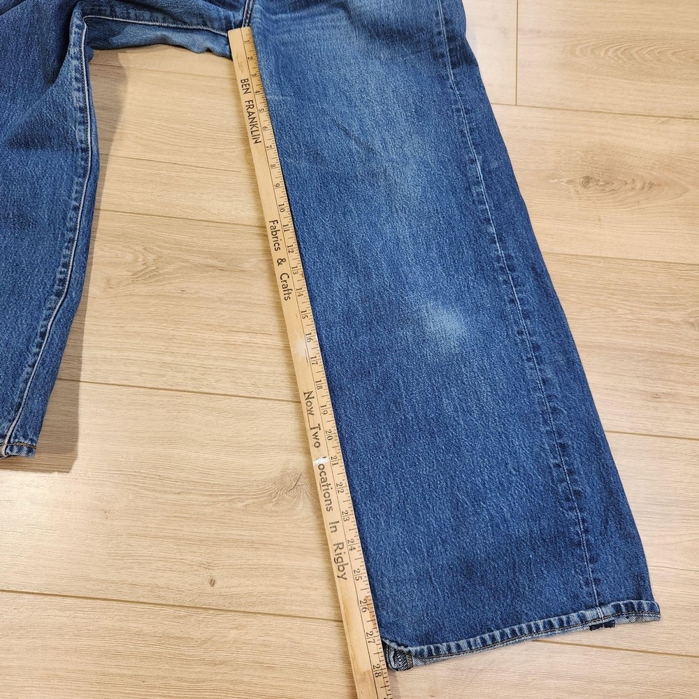 Levis Premium Ribcage Wide Leg Jeans Womens 27x32 Medium Wash High Rise Denim - Picture 10 of 12
